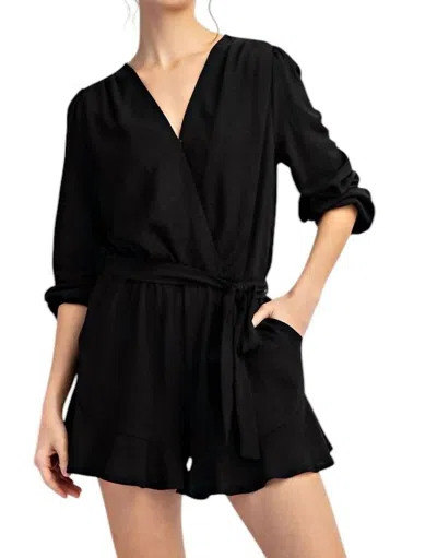 Eesome Setting High Standards Romper In Black