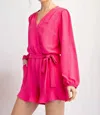 Eesome Setting High Standards Romper In Hot Pink In Pink