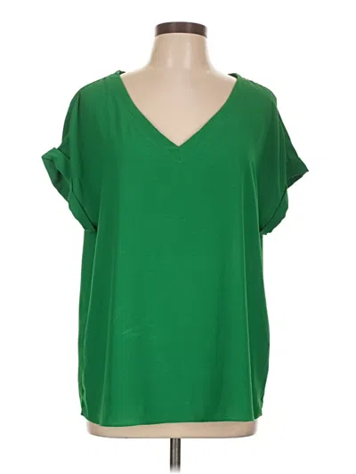 Pre-owned Eesome Short Sleeve Blouse In Green
