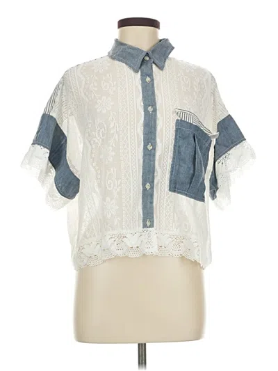 Pre-owned Eesome Short Sleeve Blouse In Ivory
