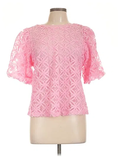 Pre-owned Eesome Short Sleeve Blouse In Pink