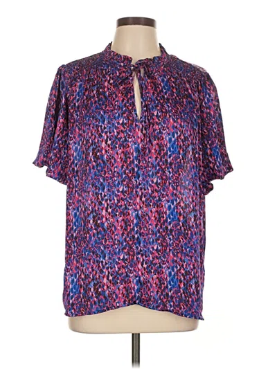Pre-owned Eesome Short Sleeve Blouse In Purple
