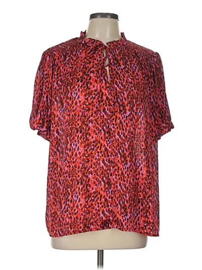 Pre-owned Eesome Short Sleeve Blouse In Red