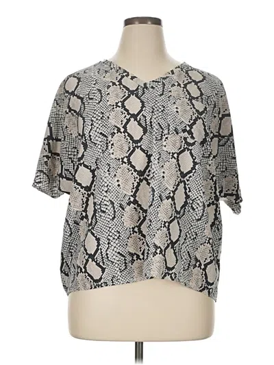 Pre-owned Eesome Short Sleeve Blouse In Silver