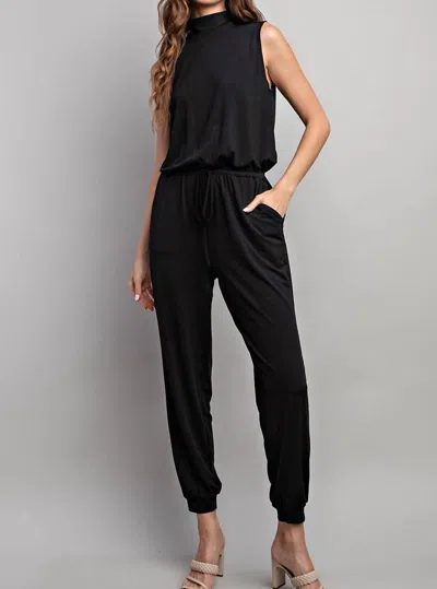 Eesome Sleeveless Jumpsuit In Black