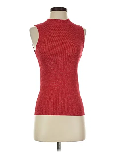 Pre-owned Eesome Sleeveless Top Red High Neck Tops