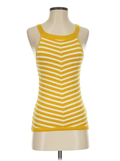 Pre-owned Eesome Sleeveless Top Yellow Halter Neckline Tops