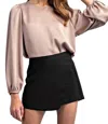 Eesome Solid Skorts In Black In Black