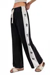 Eesome Star Terry Pants In Black In Black