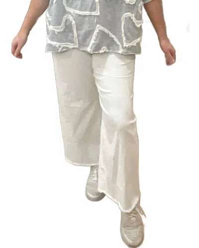 Eesome Straight Leg Front Pocket Pant In White In Gray