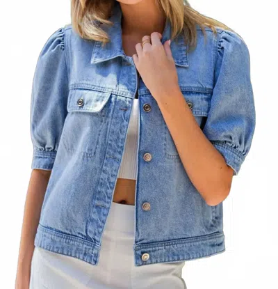 Eesome Sunny Dreams Jacket In Denim In Blue