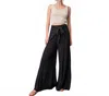 Eesome Super Swingy Wide Leg Woven Pants In Black In Black