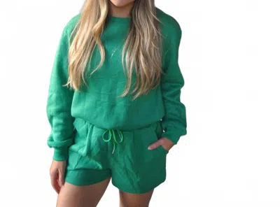 Eesome Sweatshirt And Shorts Set In Green