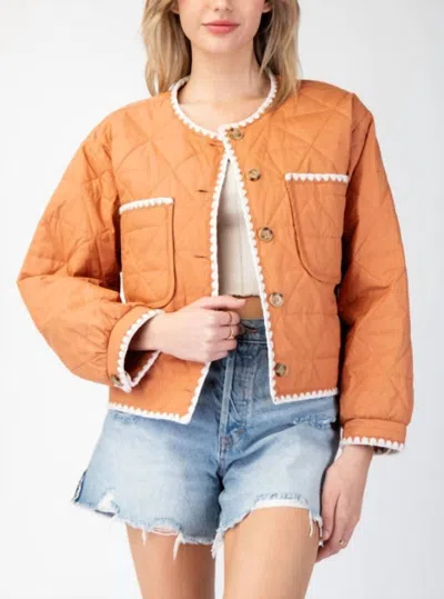 Eesome Terracotta Tower Jacket In Orange