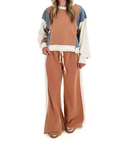 Eesome Think It Through Bottoms Pants In Beige In Brown