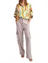 Eesome Tie Dye Button Down Blouse In Multi