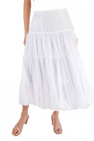 Eesome Tiered Balloon Maxi Skirt In Off White