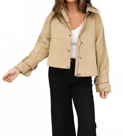 Eesome Trench Lightweight Jacket In Taupe