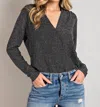Eesome V-neck Surplus Bodysuit In Black Metallic In Multi