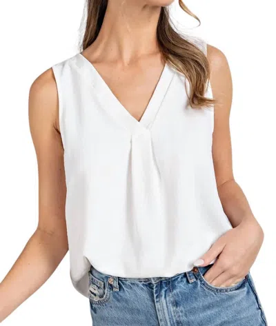 Eesome V-neck Tank Top In White