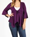 Eesome Women's Anisa Babydoll Top In Purple In Purple