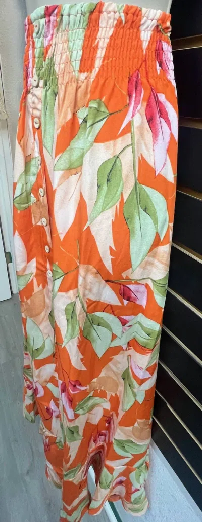 Eesome Women's Bloom Maxi Skirt In Orange In Multi