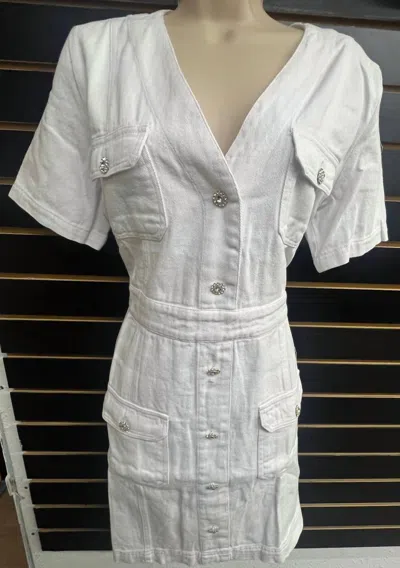 Eesome Women's Button Down Midi Dress In Ivory Breeze In White