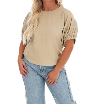 Eesome Women's Easy Drape Top In Taupe In Neutral