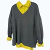 Eesome Women's Pullover Sweater In Black In Blue