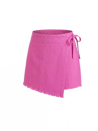 Eesome Women's Urban Edge Mineral Wrap Skort In Hot Pink