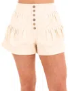 Eesome Women's Young Love Button Down Shorts In Bone In Multi