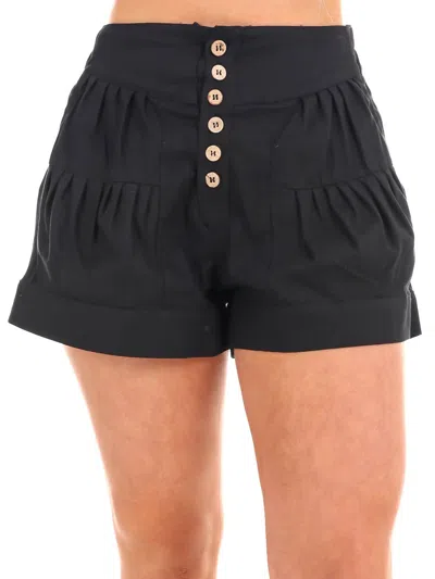 Eesome Young Love Button Down Shorts In Ash Black
