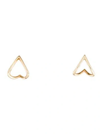Pre-owned Ef Collection 14k Chevron Stud Earrings In Multi