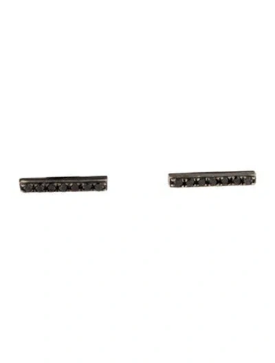 Pre-owned Ef Collection 14k Diamond Bar Stud Earrings In Multi
