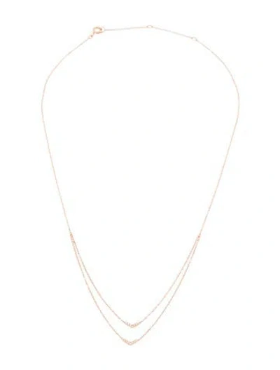 Pre-owned Ef Collection 14k Diamond Chevron Necklace, 18" In Multi