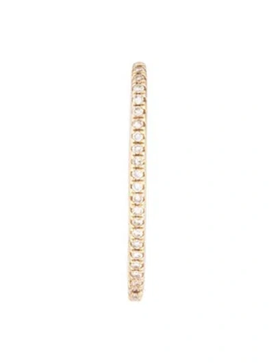 Pre-owned Ef Collection 14k Diamond Cuffed Single Stud Earring In Multicolor