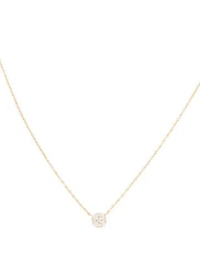 Pre-owned Ef Collection 14k Diamond Disc Choker Necklace, 15.5" In Multicolor