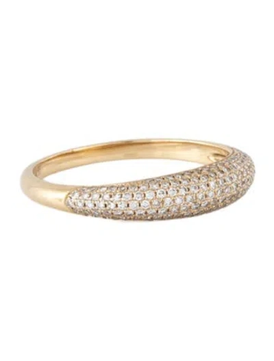 Pre-owned Ef Collection 14k Diamond Dome Ring In Multicolor