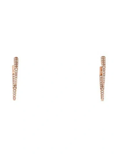 Pre-owned Ef Collection 14k Diamond Drop Earrings In Multi