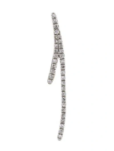 Pre-owned Ef Collection 14k Diamond Drop Single Earring In Multi