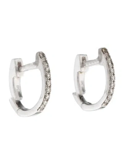 Pre-owned Ef Collection 14k Diamond Huggie Earrings In Multicolor