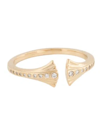 Pre-owned Ef Collection 14k Diamond Isla Cocktail Ring In Multicolor