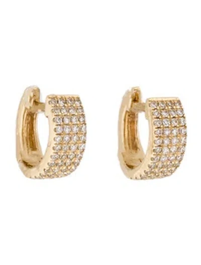 Pre-owned Ef Collection 14k Diamond Jumbo Huggies In Multi