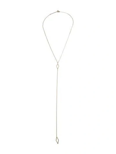 Pre-owned Ef Collection 14k Diamond Lariat Necklace, 20.25" In Multi