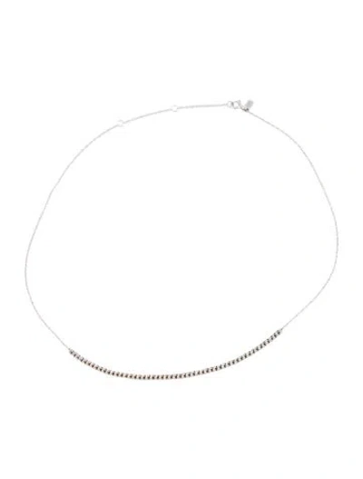 Pre-owned Ef Collection 14k Diamond Segment Choker Necklace, 15.75" In Multicolor