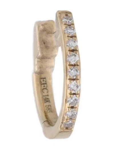 Pre-owned Ef Collection 14k Diamond Single Huggie Earring In Multicolor