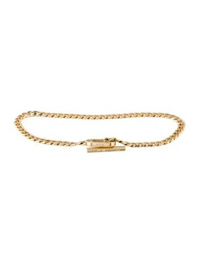 Pre-owned Ef Collection 14k Diamond Toggle Curb Chain Bracelet, 6.5" In Multicolor
