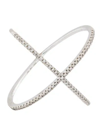 Pre-owned Ef Collection 14k Diamond X Ring In Multicolor