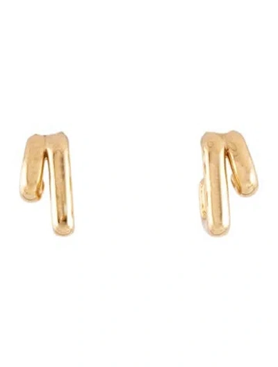 Pre-owned Ef Collection 14k Double Jumbo Huggie Earring In Multicolor