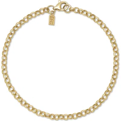 Ef Collection 14k Gold Rolo Chain Bracelet In Red
